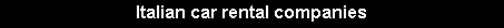 Car rental companies in Italy